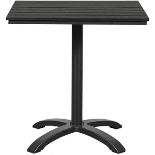ebuy24 Cafétisch, Alli, Schwarz, Hdpe, 70 x 70 x 72 cm , Kunststoff , 70x72x70 cm , Gartenmöbel, Gartentische, Balkontische