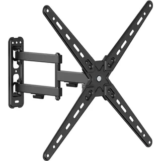Wiltec TV Halterung 13"–55", TV Wandhalterung schwenkbar bis 25 kg, platzsparende Fernsehhalterung, Fernseher Wandbefestigung einfache Installation - Schwarz