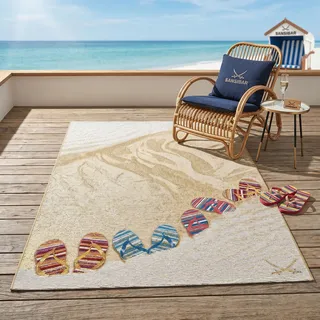 Sansibar Rantum Beach SA-017 Outdoor-Teppich 160 x 230 cm Beige