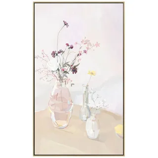 Monee Kunstdruck , Multicolor, Flieder , Holz, Textil , Tanne , vollmassiv , rechteckig , 70x120 cm , einfache und schnelle Anbringung, gerahmt , Bilder & Rahmen, Bilder, Sonstige Wandbilder