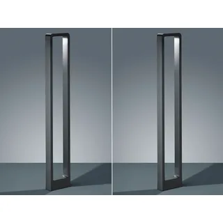 LED Pollerleuchte in Anthrazit 100cm - 2er Set Wegeleuchten Terrassenbeleuchtung