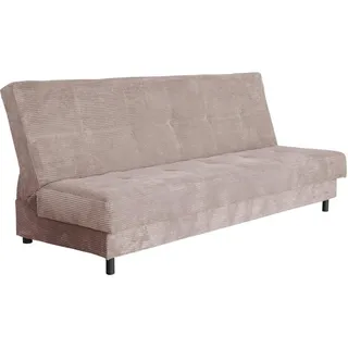 Mirjan24 Schlafsofa Cord 3-Sitzer Rosa