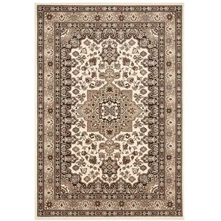 Nouristan Mirkan Orient Teppich – Wohnzimmerteppich Orientalisch Kurzflor Vintage Orientalischer Teppich für Esszimmer, Wohnzimmer, Schlafzimmer – Beige, 80x150cm