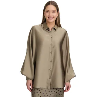 Vera Mont Satinbluse mit Kragen in Turf | Gr.: 44,