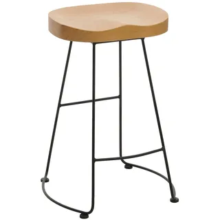 Mendler Barhocker HWC-N25 3D-Struktur 40 x 40 x 75 cm Braun