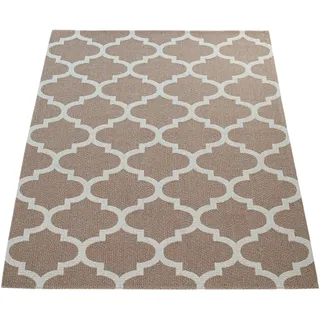 Paco Home Teppich Wohnzimmer Orient Muster Marokkanisches Design Modern Beige Creme, Grösse:60x100 cm