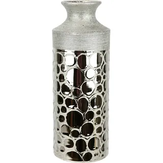 I.GE.A. Tischvase »Vase aus Keramik« Keramikvase Blumenvase Zylindrisch Blumen Dekovase Deko Hochzeitsdeko, beige