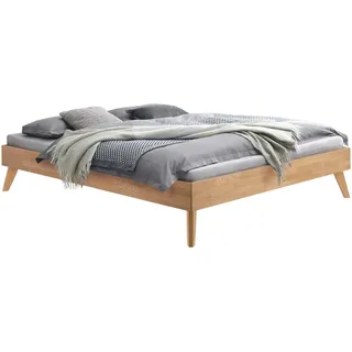 Hasena Massivholzbett Calvari 200 x cm Holz Eiche Bianco