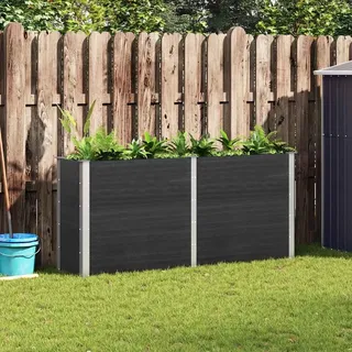 vidaXL Garten-Hochbeet 200 x 50 x 91 cm Grau