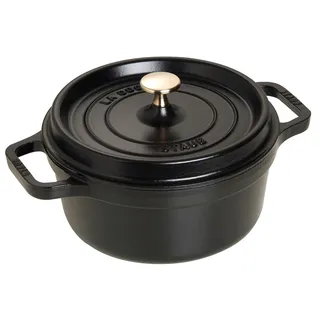 Cocotte 22 cm rund schwarz