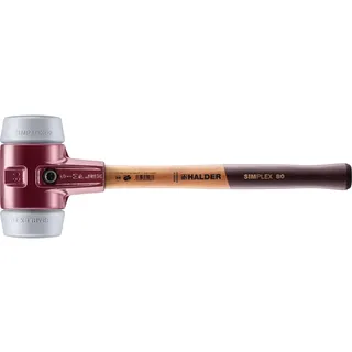 SIMPLEX-Schonhammer, TPE-mid; mit Tempergussgehäuse und hochwertigem Holzstiel | D=80 mm | 3003.080