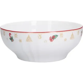 La Porcellana Bianca Christmas Schüssel 23 cm P022700020 - Gold, Rot, Weiß