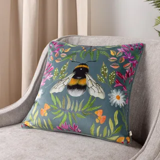 Wylder Nature House of Bloom Zinnia Bee Polyester gefülltes Kissen Twin Pack