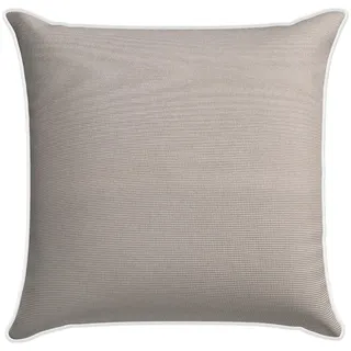 Outdoor-Kissen , Beige , Textil , Uni , Füllung: Polyurethan (PUR),Polyurethan (Pur) , quadratisch , 48x48 cm , pflegeleicht, hochwertige Qualität, formstabil, langlebig, für den Außenbereich geeignet, UV-beständig, wetterfest, mittels Bändern zu befestigen, Wendekissen , Gartenmöbel, Gartenpolster & Auflagen, Gartenkissen