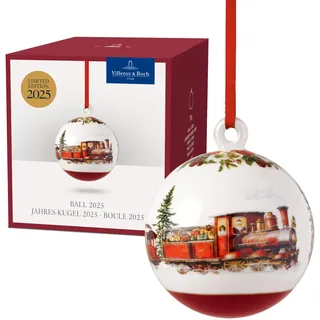 Villeroy & Boch - Annual Christmas Edition Jahres-Kugel 2025 Bunt, Kugel Weihnachten, Ornament, Baumschmuck, Weihnachtsdekorationen, Deko Weihnachten, Sammlerstück, Premium Porzellan
