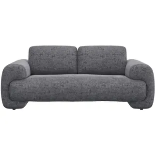 flexlux Couch Polyester 3-Sitzer Grau