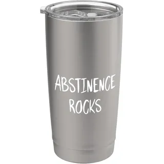 Abstinence Rocks Lustiges Jungfräulichkeits-Zitat Jungfrau Spruch Slogan Doppelwandiger Edelstahl-Thermobecher