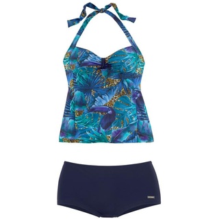 LASCANA Tankini mit Hotpants LASCANA blau-bedruckt Gr.36 Cup B