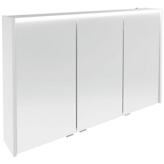 Fackelmann LED-Spiegelschrank Verona 110 cm 3 Türen Weiß Glanz