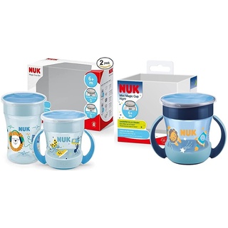 NUK Magic Cup & Mini Magic Cup Trinklernbecher, Duo-Set & Mini Magic Cup Trinklernbecher mit Leuchteffekt | 6+ Monate