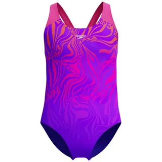 Speedo Digital Placement Badeanzug - Indigo Glow / Glow - 13-14 Jahre
