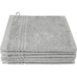 Waschhandschuh DYCKHOFF "Nature", silber, B:16cm L:21cm, Baumwolle, Waschlappen, Waschhandschuh