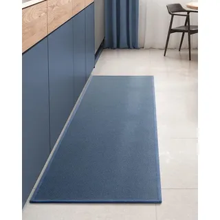 Famanu Küchenläufer waschbar, rutschfest, gewebt, absorbierend, leicht zu reinigen, 43 x 120 cm (blau) - Blau