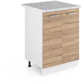 Vicco Unterschrank R-Line 60 x 81,6 x 60 cm Braun/Weiß