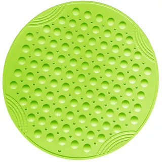 VSUSN Duschmatte rutschfest, 55 cm Runde Antirutschmatte Dusche mit SaugnäPfen Maschinenwaschbar Duscheinlage rutschfest,Grün