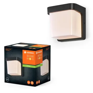 LEDVANCE ENDURA STYLE IHSAN WALL Außenleuchte, 11W, 550lm, Wandleuchte, dunkelgrau, IP65 Schutzklasse, 3.000K Farbtemperatur, warmweiße Lichtfarbe