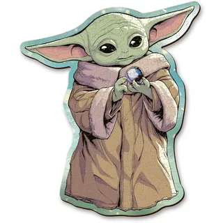 Trefl – Konturenpuzzle aus Holz: Star Wars The Mandalorian, Grogu – 160 Stücke, Wood Craft, Unregelmäßige Formen, 10 Figuren, Premium Modern Puzzlespiel, für Erwachsene und Kinder ab 9 Jahren
