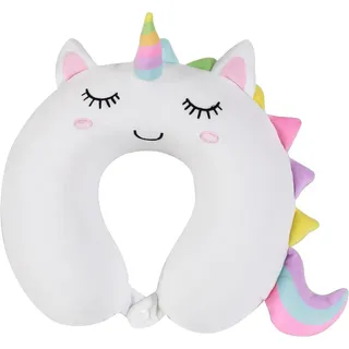 i-Total Reisekissen Unicorn 40 x 30 cm Weiß