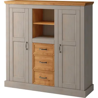 Home Affaire Highboard »Selma« Stauraumschrank, Breite 130 cm grau