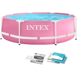Intex Metal Frame Pool 244 x 76 cm rosa