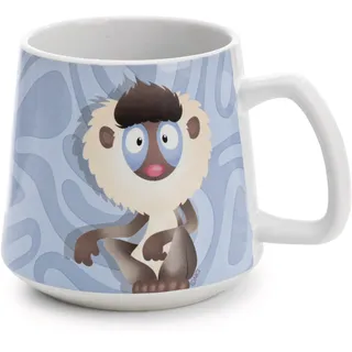 Tasse Mandrill 380ml 8x9.5cm - blau - Hochwertige Porzellan-Tasse, liebevoll gestaltet, niedliches Accessoire für Küche, Büro & Zuhause – süßes Geschenk für Lieblingsmenschen | 62762