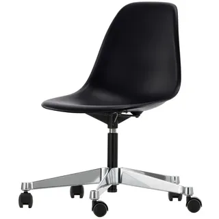 Vitra Drehstuhl Eames Plastic Side Chair PSCC RE grau, Designer Charles & Ray Eames, 76-88.5x46.5x55 cm