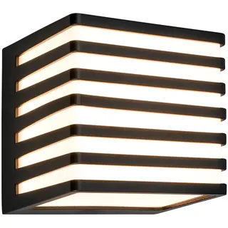 Telefunken LED-Outdoor-Wandleuchte IP54 11 cm x 11 cm x 10,5 cm Schwarz