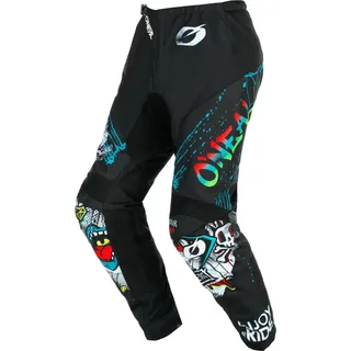 O'Neal Oneal Element Rancid Textilhose - Schwarz/Weiß/Grün/Rot / 38
