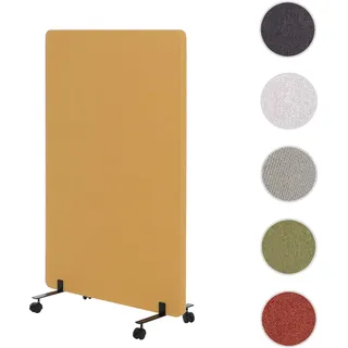 Akustik-Trennwand HWC-G77, Büro-Sichtschutz Raumteiler Pinnwand, doppelwandig rollbar Stoff/Textil ~