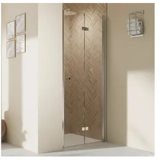 Drehfalttür für Nische Breuer Elana 2.0 1000x2000 mm Echtglas Klar hell silber T