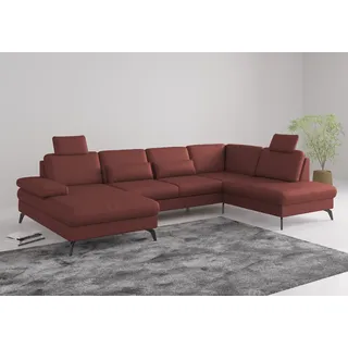 sit&more Wohnlandschaft 3-Sitzer rot