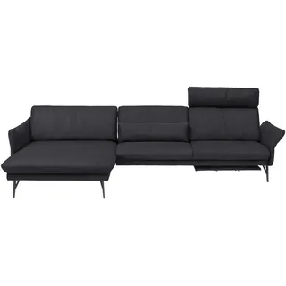 Himolla Ecksofa , Anthrazit , Textil , Uni , Ottomane links, L-Form , 330x174 cm , Blauer Engel, Goldenes M, Emas , Typenauswahl, Lederauswahl, Stoffauswahl, Hocker erhältlich, Rücken echt , Wohnzimmer, Sofas & Couches, Wohnlandschaften, Ecksofas