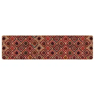 vidaXL Teppichläufer MARSA Mehrfarbig 100 x 250 cm Polyester und PVC