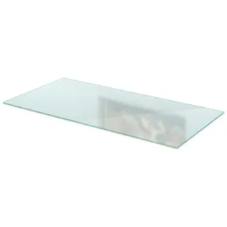 Tulup Glasbodenplatte für Kaminofen 140x70 cm – Milchglas Optik , Transparent , Glas , Rechteckig , 140x50x0.4 cm , Elektrogeräte, Heizgeräte, Elektrokamine