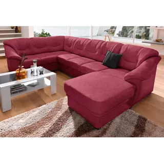 sit&more Wohnlandschaft »Savona U-Form, B: 320 cm« optional Bettfunktion, Federkern, rot