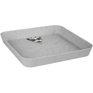 elho Loft Urban Untersetzer Eckig 28 - Untersetzer für Außen & Zubehör - Ø 27.5 x H 3.8 cm - Grau/Living Beton