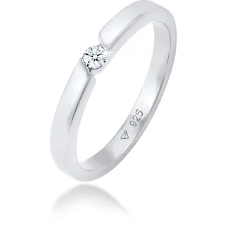 Elli DIAMONDS Diamantring »Ring Verlobungsring Diamant (0.06 ct.) 925 Silber« Elli DIAMONDS Silber