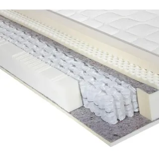 Livetastic Taschenfederkernmatratze , Weiß , Textil , H2 , Füllung: Vlies , rechteckig , 140x200 cm , Made in Germany , Härtegradauswahl, Über- und Sondergrößen erhältlich, Bezug abnehmbar/waschbar, atmungsaktiv, aktive Schulterzone, bessere Druckentlastung durch Noppenstruktur, alternative Größen erhältlich , Schlafzimmer, Matratzen, Taschenfederkernmatratzen