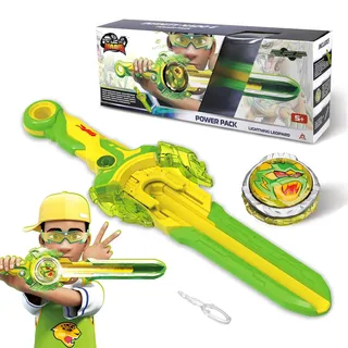 INFINITY NADO Schwert-Launcher – Metall-Leucht-Kreisel Lightning Leopard 5+