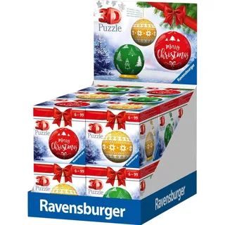 Ravensburger 3D Puzzle-Ball Weihnachtskugel Norweger Muster 11269